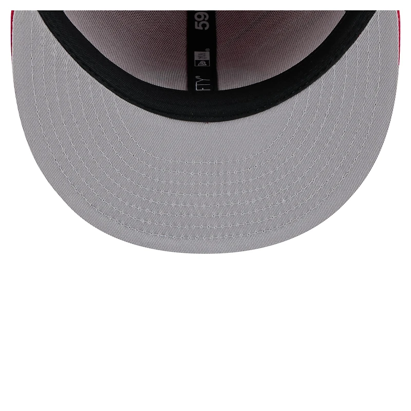 Men's New Era Red Cincinnati Reds Yarn Stitch 59FIFTY Fitted Hat
