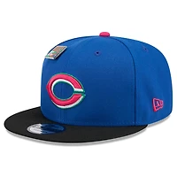 Men's New Era Royal/Black Cincinnati Reds Watermelon Big League Chew Flavor Pack 9FIFTY Snapback Hat