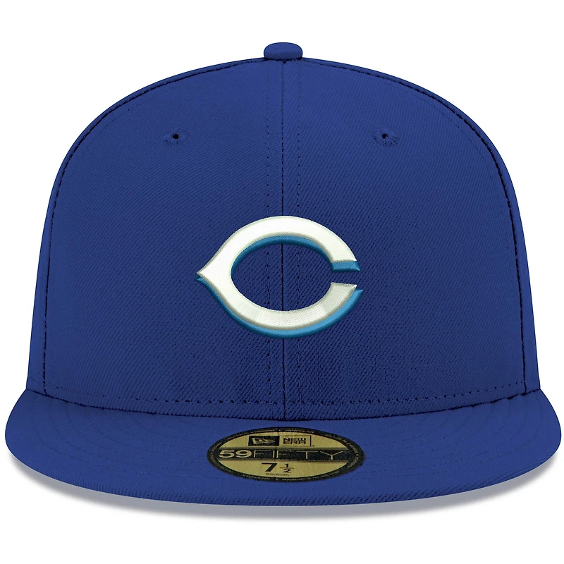Casquette ajustée 59FIFTY blanche avec logo Cincinnati Reds New Era pour homme