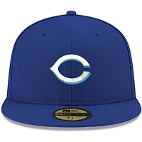 Casquette ajustée 59FIFTY blanche avec logo Cincinnati Reds New Era pour homme