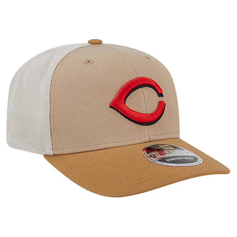 Casquette ajustable New Era Stone Cincinnati Reds 9SEVENTY Trucker pour homme