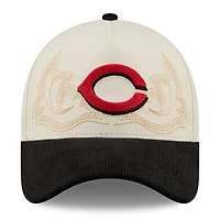 Men's New Era Stone Cincinnati Reds Western Stitch 9FORTY A-Frame Adjustable Hat