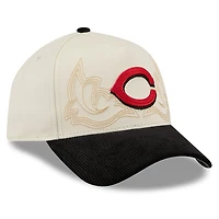 Men's New Era Stone Cincinnati Reds Western Stitch 9FORTY A-Frame Adjustable Hat
