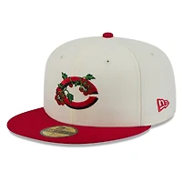 Men's New Era White/Red Cincinnati Reds Blossom 59FIFTY Fitted Hat