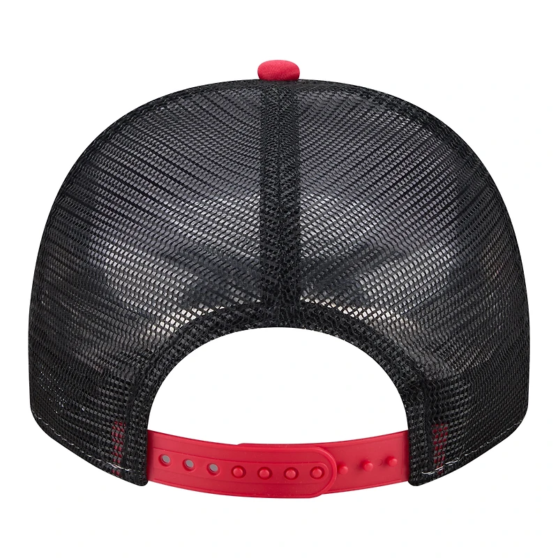 Casquette trucker New Era 9FIFTY Foodie A-Frame blanche et rouge pour homme, modèle Cincinnati Reds.