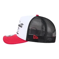Men's New Era  White/Red Cincinnati Reds Foodie A-Frame 9FIFTY Trucker Snapback Hat