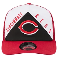Men's New Era White/Red Cincinnati Reds Retro Cut 19TWENTY Adjustable Trucker Hat