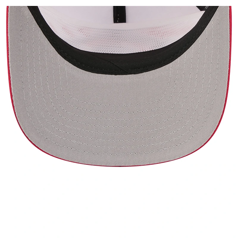 Men's New Era White/Red Cincinnati Reds Retro Cut 19TWENTY Adjustable Trucker Hat
