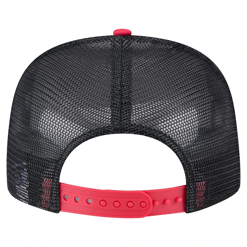 Casquette snapback New Era 9FIFTY blanche/rouge pour homme, style rétro, des Cincinnati Reds
