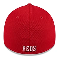 Men's New Era  White Cincinnati Reds 2025 Batting Practice 39THIRTY Flex Hat