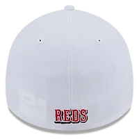 Men's New Era White Cincinnati Reds 39THIRTY Flex Hat
