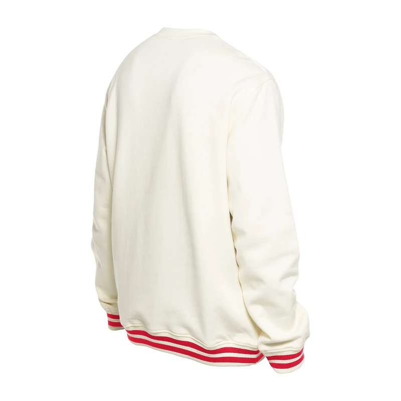 Men's New Era White Cincinnati Reds Throwback Sweatshirt