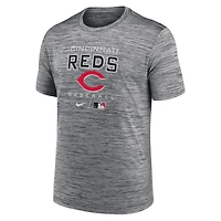 T-shirt Nike Anthracite Cincinnati Reds Authentic Collection Velocity Practice Performance pour homme