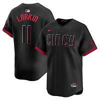 Men's Nike Barry Larkin Black Cincinnati Reds City Connect Limited Jersey
