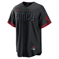 Men's Nike Barry Larkin Black Cincinnati Reds City Connect Replica Player Jersey