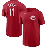 T-shirt Nike Barry Larkin pour homme, rouge, Cincinnati Reds, Cooperstown Collection, nom et numéro
