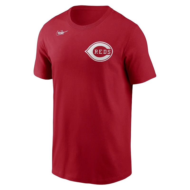 T-shirt Nike Barry Larkin pour homme, rouge, Cincinnati Reds, Cooperstown Collection, nom et numéro