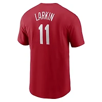 T-shirt Nike Barry Larkin pour homme, rouge, Cincinnati Reds, Cooperstown Collection, nom et numéro