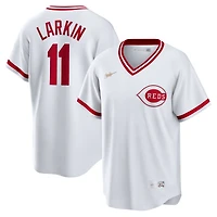 Men's Nike Barry Larkin White Cincinnati Reds Home Cooperstown Collection Player Jersey