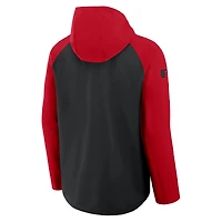 Veste Nike noire/rouge Cincinnati Reds Authentic Collection Raglan Performance entièrement zippée pour homme