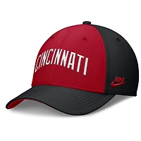 Men's Nike Black/Red Cincinnati Reds Rise Swoosh Performance Flex Hat