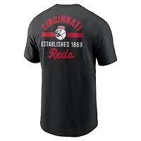 T-shirt Nike noir pour homme Cincinnati Reds 2-Hit