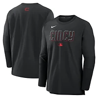 Men's Nike Black Cincinnati Reds 2025 City Connect Authentic Collection Player Dri-FIT Lightweight Pullover