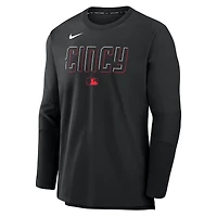 Pull léger Nike City Connect 2025 Authentic Collection Player Dri-FIT pour homme, noir, des Reds de Cincinnati