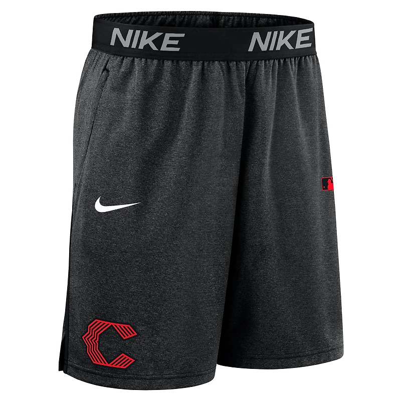 Men's Nike  Black Cincinnati Reds Authentic Collection City Connect Performance Knit Shorts
