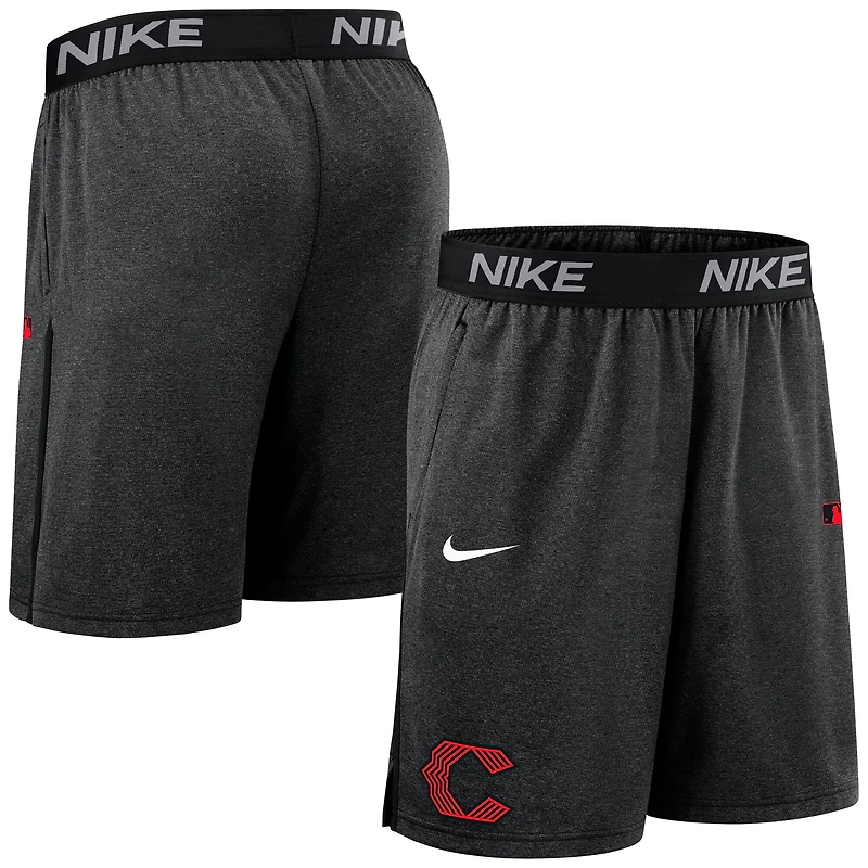 Short Nike City Connect Performance Knit pour homme, collection authentique des Reds de Cincinnati, noir