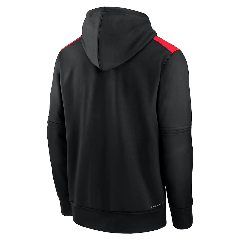 Sweat à capuche Nike City Connect Therma noir pour homme des Reds de Cincinnati
