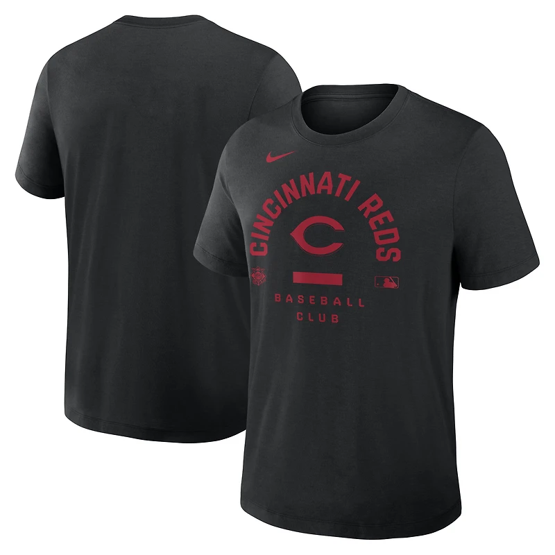 Men's Nike Cincinnati Reds Authentic Collection Early Work Tri-Blend Dri-FIT T-Shirt