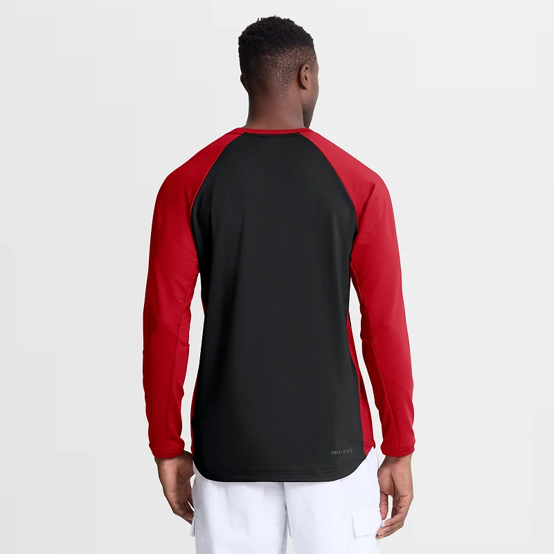 Sweat-shirt raglan Nike Authentic Collection pour homme, noir