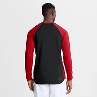 Sweat-shirt raglan Nike Authentic Collection pour homme, noir