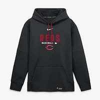 Men's Nike Black Cincinnati Reds Authentic Collection Therma-FIT Hoodie