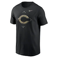 T-shirt à logo camouflage des Cincinnati Reds de Nike pour homme, noir