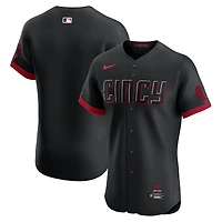 Men's Nike Black Cincinnati Reds City Connect  Elite Jersey