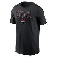 T-shirt Nike noir avec grand logo des Cincinnati Reds City Connect pour homme