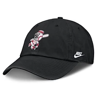 Casquette ajustable Nike noire pour homme, modèle Cooperstown Club des Reds de Cincinnati