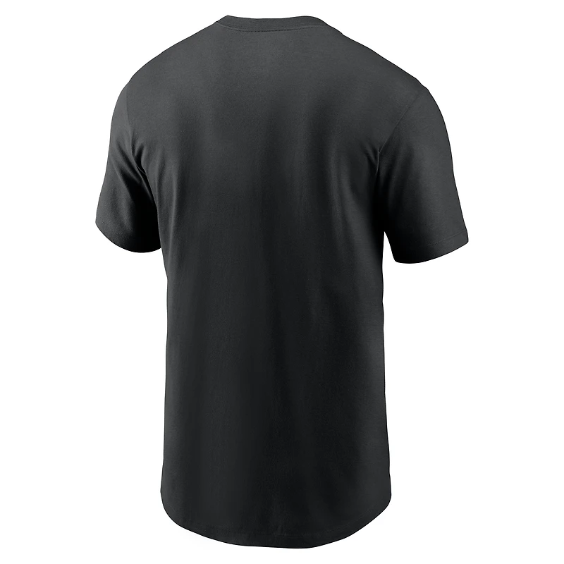 Men's Nike Black Cincinnati Reds Cooperstown Collection Logo T-Shirt
