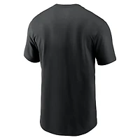 Men's Nike Black Cincinnati Reds Cooperstown Collection Logo T-Shirt