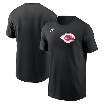 Men's Nike Black Cincinnati Reds Cooperstown Collection Wordmark T-Shirt