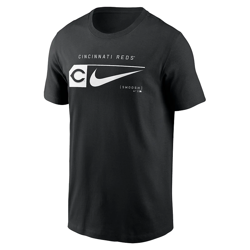 T-shirt Nike noir Cincinnati Reds Fashion Graphic Swoosh pour homme