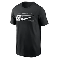 T-shirt Nike noir Cincinnati Reds Fashion Graphic Swoosh pour homme