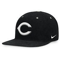 Men's Nike  Black Cincinnati Reds Pro Corduroy Structured Snapback Hat