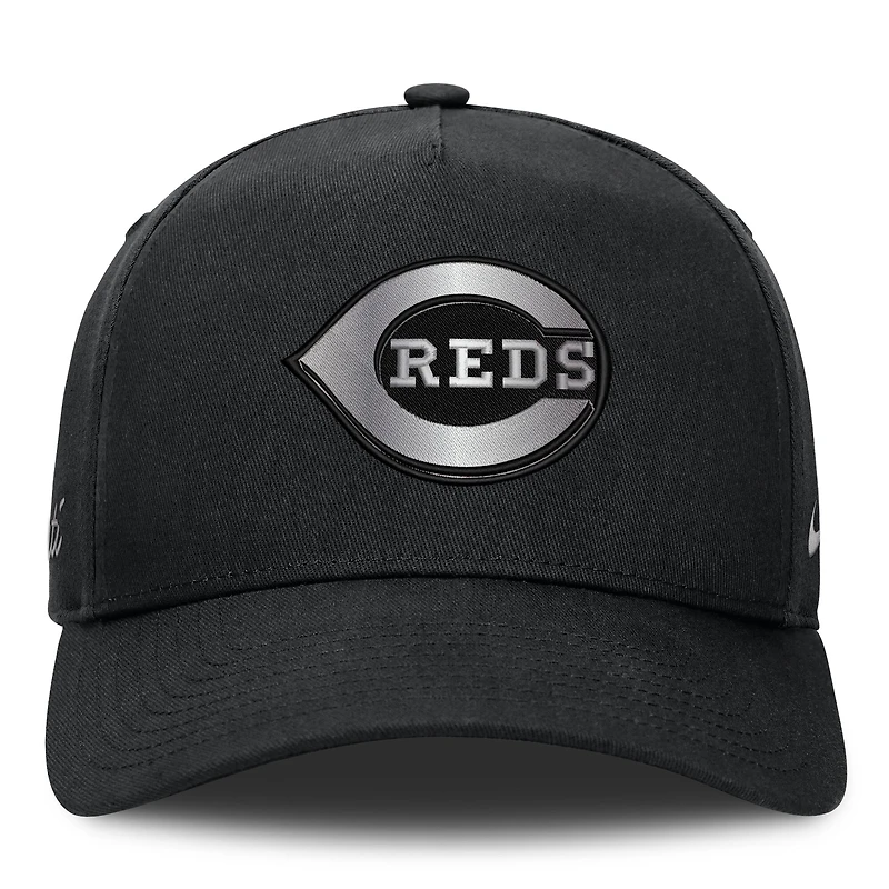 Casquette ajustable Nike Cincinnati Reds Rise Dri-FIT noire pour homme