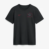 Men's Nike Black Cincinnati Reds Split Logo T-Shirt