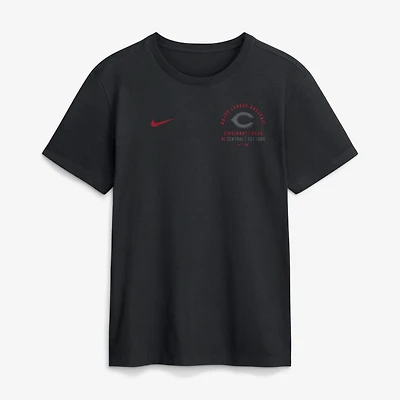 Men's Nike Black Cincinnati Reds Split Logo T-Shirt