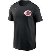 T-shirt noir Nike Cincinnati Reds Team Wordmark pour homme