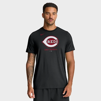 T-shirt Nike noir pour homme, logo Cincinnati Reds, mélange de trois matières